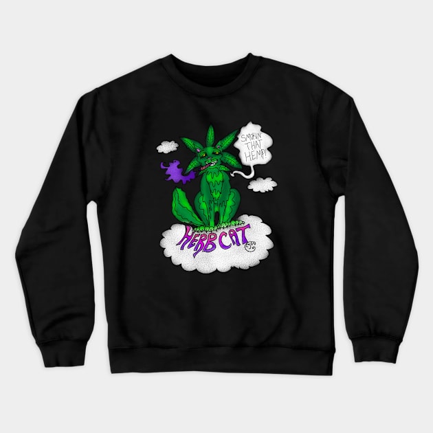 Herb Cat Crewneck Sweatshirt by charleyllama